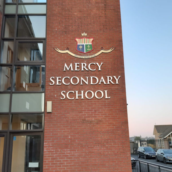 Commercial Sign for Mercy school